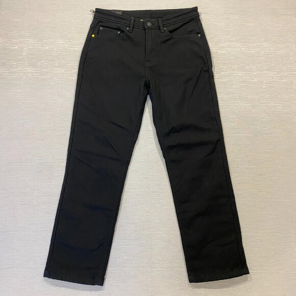 CAT Caterpillar Work Pants Mens 32 x 30 Black Canvas Fleece Lined Insulated - Picture 1 of 12